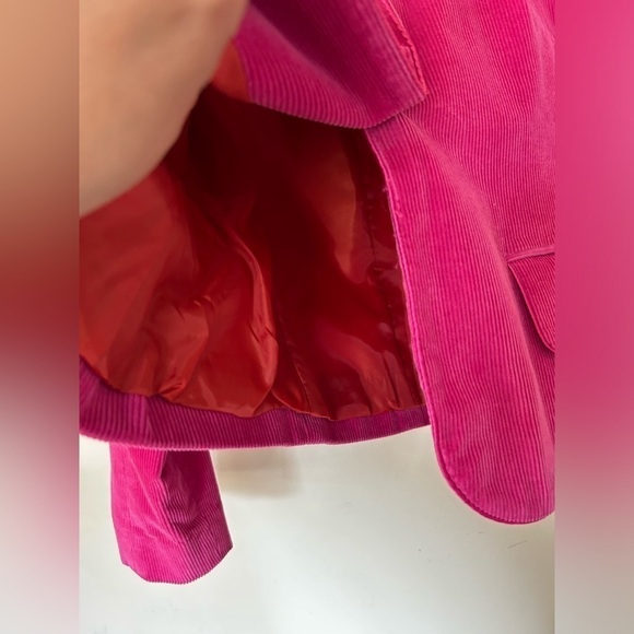 VINTAGE TALBOTS CORDUROY INK ONE BUTTON BLAZER JACKET SIZE 6P - Picture 8 of 10